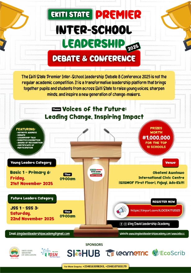 Inter-School Leadership Debate & Conference - ILDC 2025 flyer