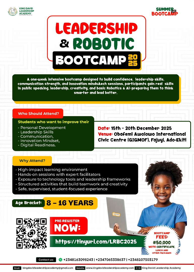 Leadership & Robotics Bootcamp (December Edition) flyer